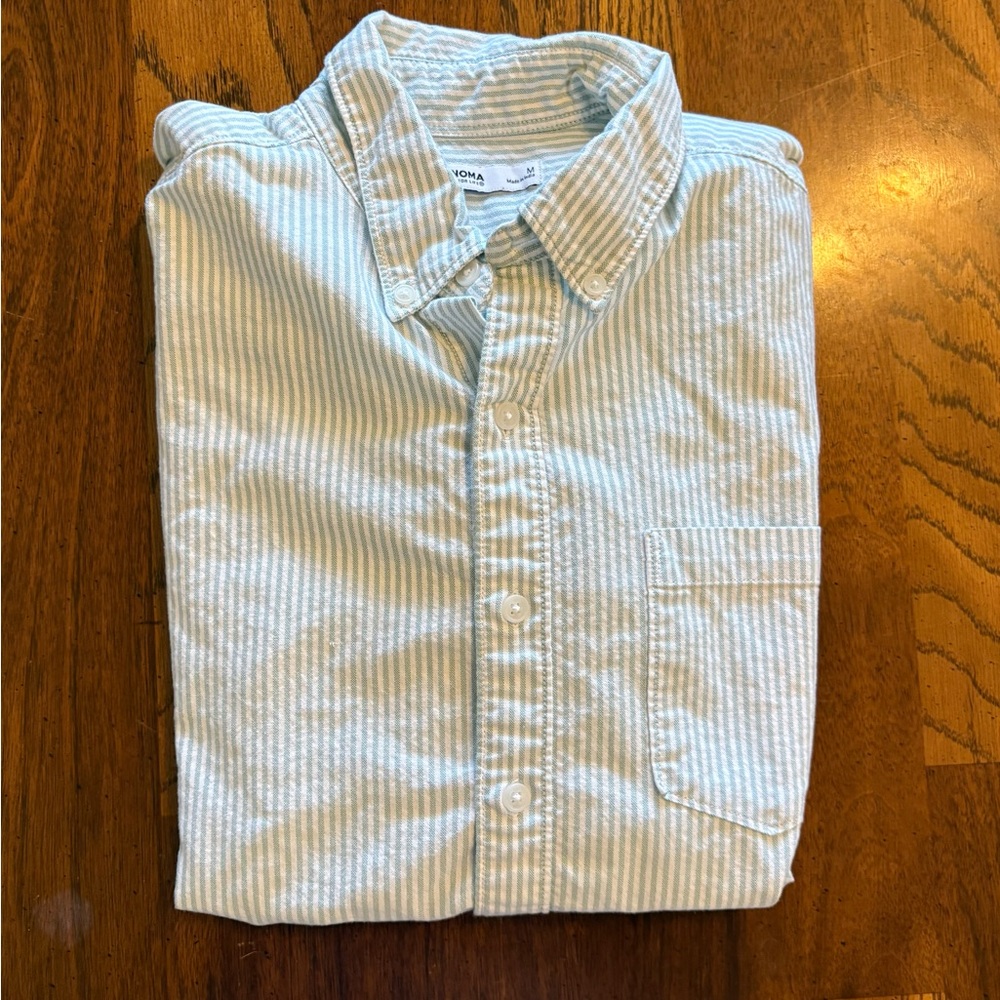 Sonoma Light Blue Striped Casual Shirt
